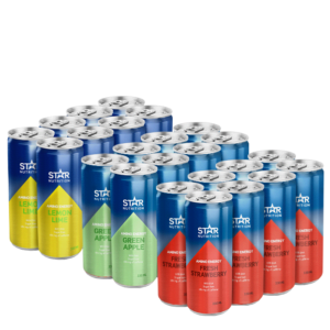 24 x Star Nutrition Amino Energy, 330 ml, Mixade smaker