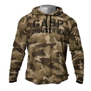 Butik 5 L/S Thermal Hoodie, green camoprint